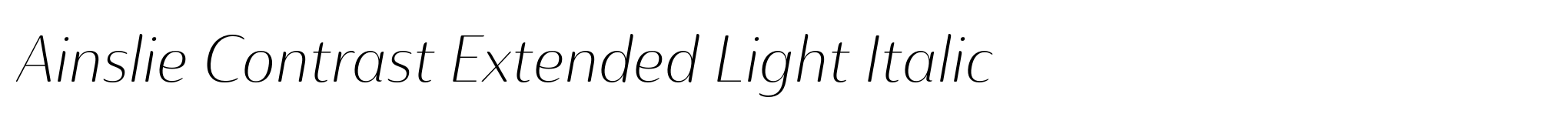 Ainslie Contrast Extended Light Italic image